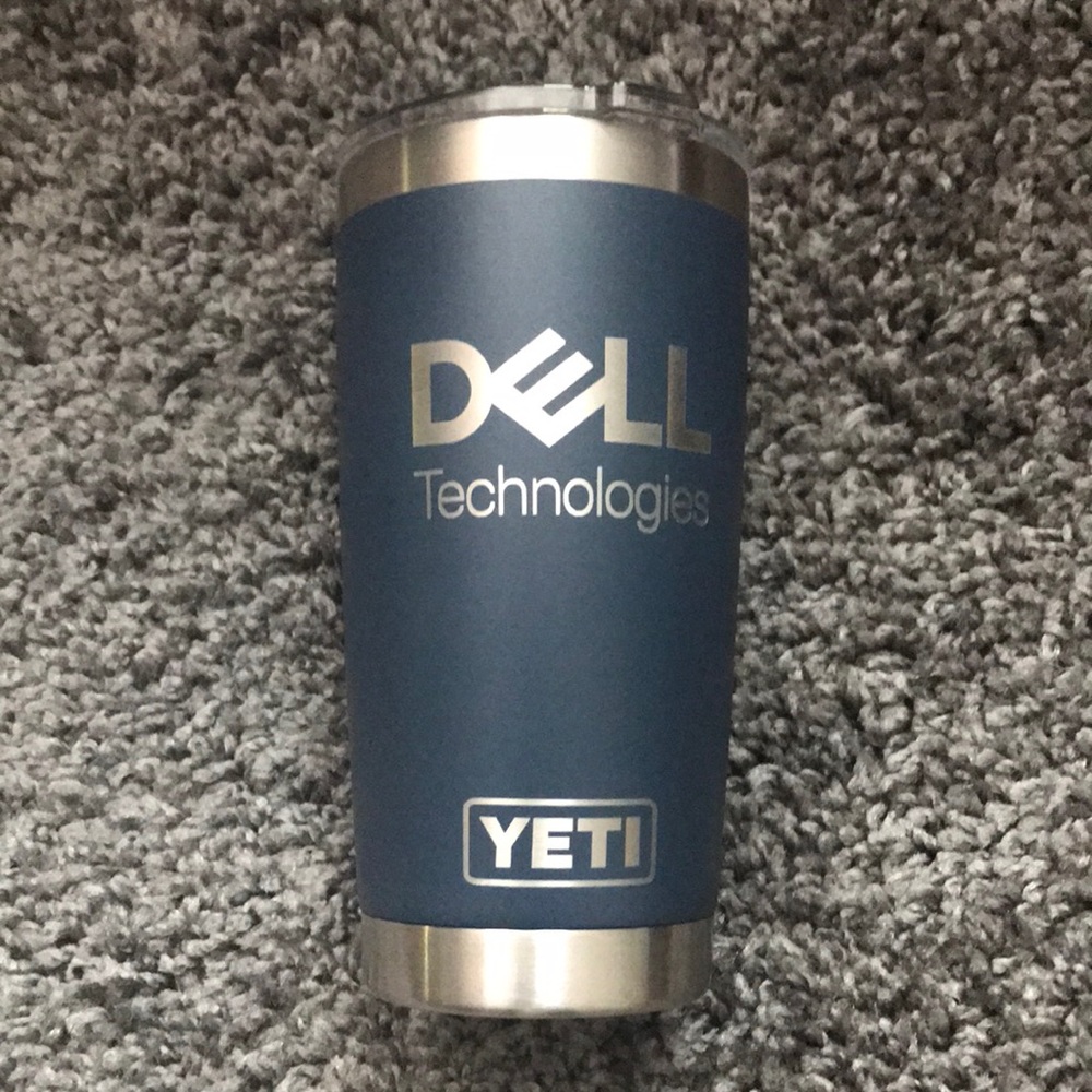 Yeti Rambler 20 oz Navy Blue Dell Technologies Insulated Tumbler
